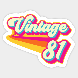 Vintage 1981 Sticker